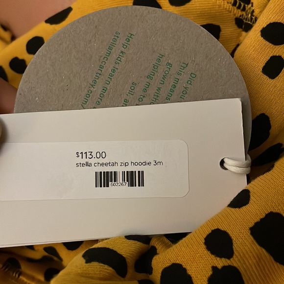 Stella McCartney Kids Baby Cheetah Print Zip Up Hoodie Size 3 months - Picture 5 of 5